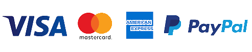 Accepted payment methods: most major credit cards, PayPal
